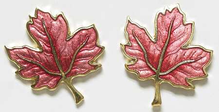 Fine Enamels Jewelry Maple Leaf - Boxed