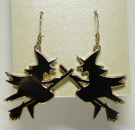 Fine Enamels Jewelry Black Witch Halloween - Boxed