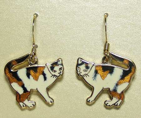 Fine Enamels Jewelry Calico Cat - Boxed