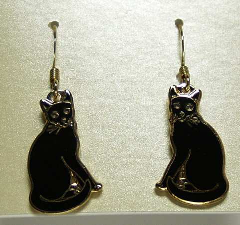 Fine Enamels Jewelry Black Cat - Boxed