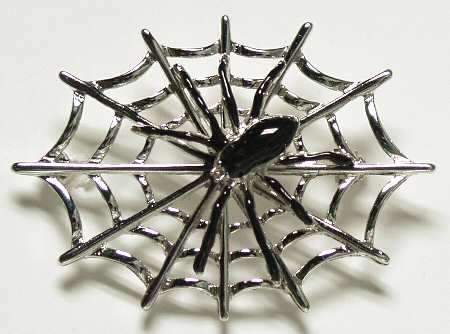 Fine Enamels Jewelry Spider-Rhodium Plate - Boxed