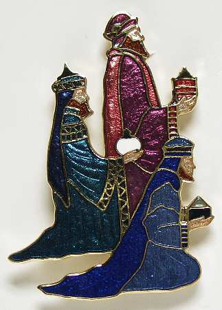 Fine Enamels Jewelry 3 Wise Men Christmas - Boxed