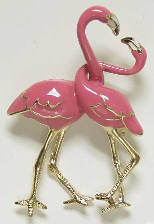 Fine Enamels Jewelry Flamingo Loving Couple - Boxed
