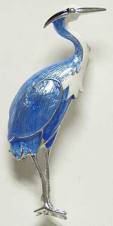 Fine Enamels Jewelry Blue Heron - Boxed