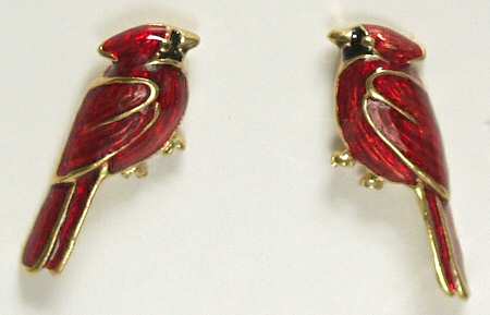 Fine Enamels Jewelry Cardinal - With Box