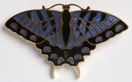 Fine Enamels Jewelry Swallowtail-Blue - No Box