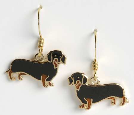 Fine Enamels Jewelry Dachshund-Black - No Box