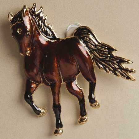Fine Enamels Jewelry Horse-Chestnut - No Box