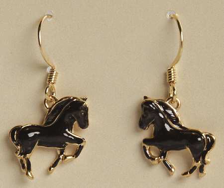 Fine Enamels Jewelry Horse-Black - No Box