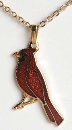 Fine Enamels Jewelry Cardinal - No Box