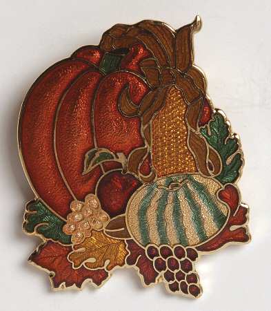 Fine Enamels Jewelry Harvest Pumpkin - No Box