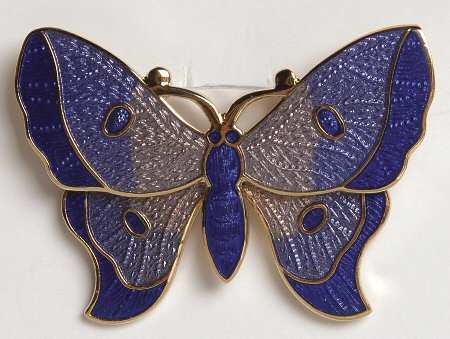 Fine Enamels Jewelry Butterfly-Blue - No Box