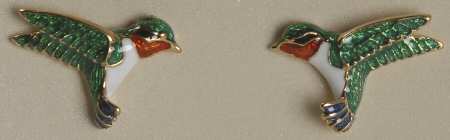Fine Enamels Jewelry Hummingbird 3-D - No Box