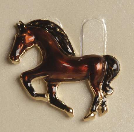 Fine Enamels Jewelry Horse-Brown - No Box 159