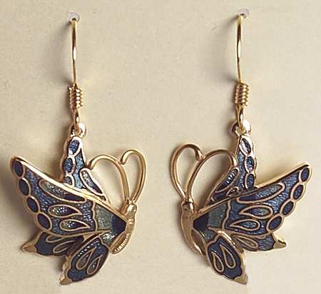 Fine Enamels Jewelry Butterfly-Turquoise - No Box