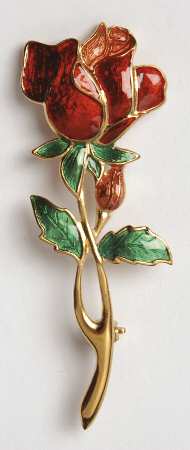 Fine Enamels Jewelry Rose-Red - No Box