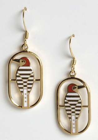 Fine Enamels Jewelry Woodpecker-Charley Harper - No Box