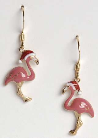 Fine Enamels Jewelry Christmas Flamingo - No Box