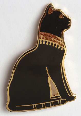 Fine Enamels Jewelry Egyptian Cat - No Box