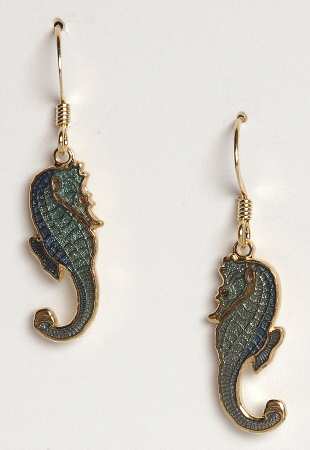 Fine Enamels Jewelry Seahorse-Turquoise - No Box