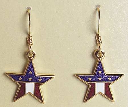 Fine Enamels Jewelry Patriotic Stars & Stripes - No Box