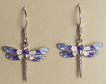 Fine Enamels Jewelry Dragonfly-Light Blue - No Box