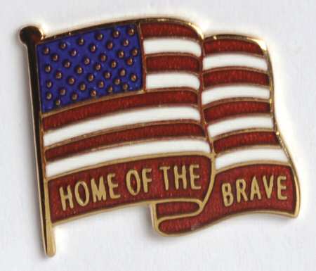 Fine Enamels Jewelry Home Of The Brave - No Box