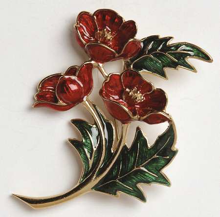 Fine Enamels Jewelry Poppy-Red - No Box