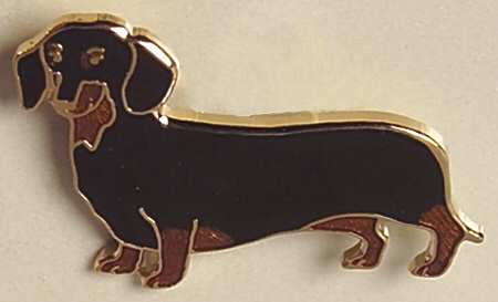 Fine Enamels Jewelry Dachshund-Black - No Box