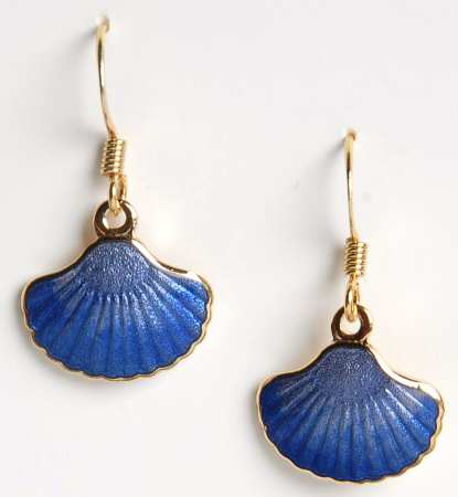 Fine Enamels Jewelry Shell-Blue - No Box