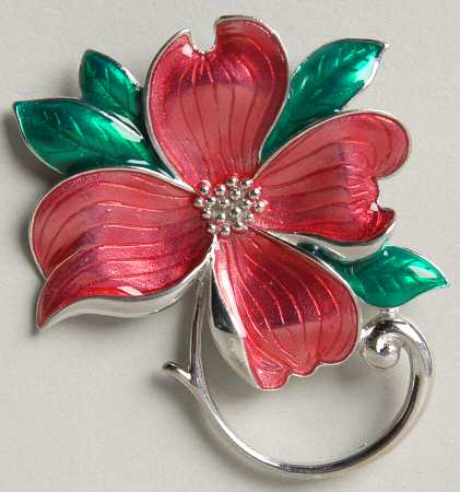 Fine Enamels Jewelry Dogwood Flower-Pink - No Box