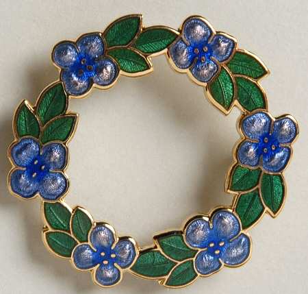 Fine Enamels Jewelry Forget-Me-Not Flower - No Box