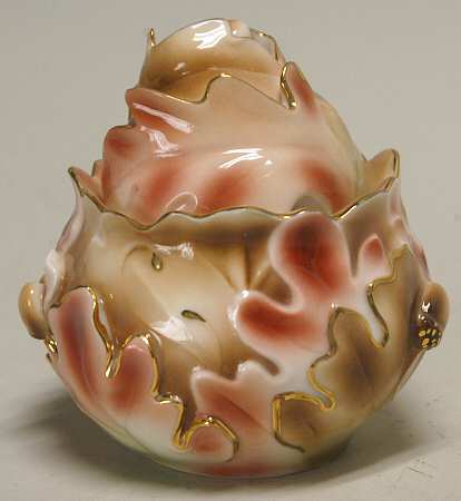 Golden Leaf & Acorn Sugar Jar & Lid - No Box