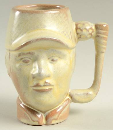Frankoma Giftware Mug-Golfer-Cream - No Box