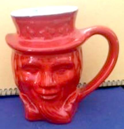 Frankoma Giftware Mug-Uncle Sam-Red - No Box