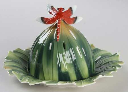 Rain Forest Little Dwellers Dragonfly-Butter Dish With Cover - Boxed