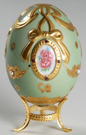 Faberge Imperial Jeweled Egg Collection Princess' Legacy-Mint Green - No Box