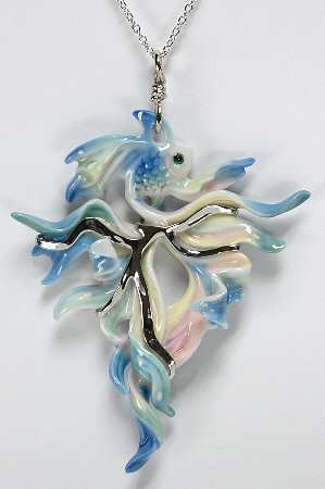 Franz Jewelry Rainbow Fish Pendant - No Box