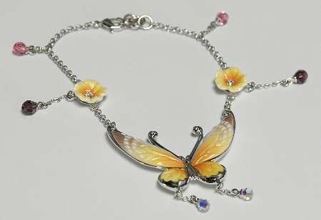 Franz Jewelry Butterfly Yellow-Bracelet - Boxed