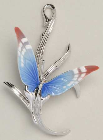 Franz Jewelry Butterfly Blue-Pin Small - No Box