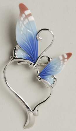 Franz Jewelry Butterfly Blue-Pin Large - No Box