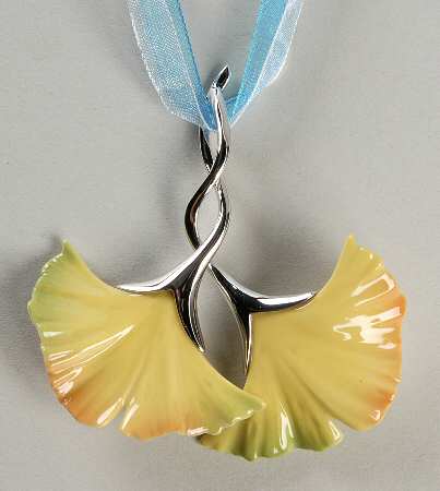 Franz Jewelry Ginkgo Pendant - Boxed