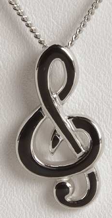 Fine Enamels Sterling Trebel Clef - Boxed