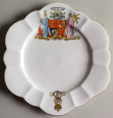 Foley Royalty Commemorative Giftware Edward Vii & Alexandra Coronation Plate - No Box