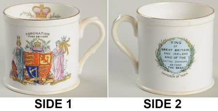 Foley Royalty Commemorative Giftware Edward Vii & Alexandra Coronation Mug - No Box