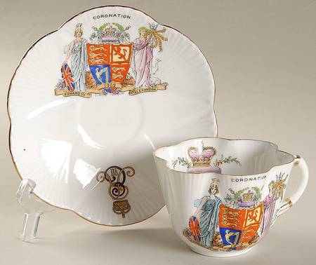 Foley Royalty Commemorative Giftware Edward Vii & Alexandra Coronation Cup &  - No Box