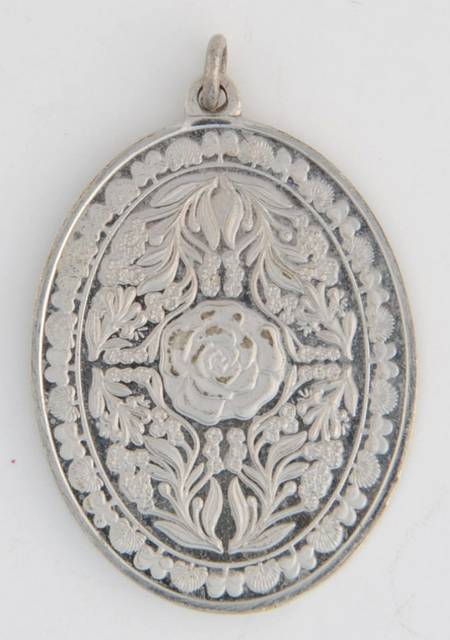 Franklin Mint Sterling Jewelry Pendant-Rose - No Box