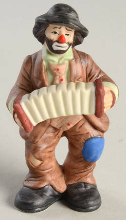 Emmett Kelly Jr Collection Mniatures Musician Standing-With Accordion - With Box