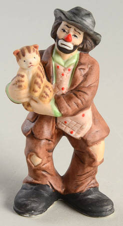 Emmett Kelly Jr Collection Mniatures Standing With Cat In Arms - Boxed