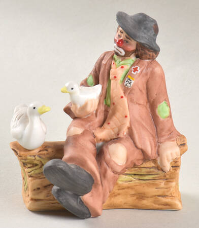 Emmett Kelly Jr Collection Mniatures Log With Animals-With Ducks - Boxed